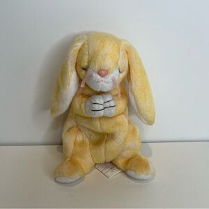 Grace Yellow and White Plush Bunny